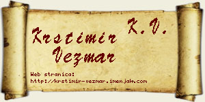 Krstimir Vezmar vizit kartica